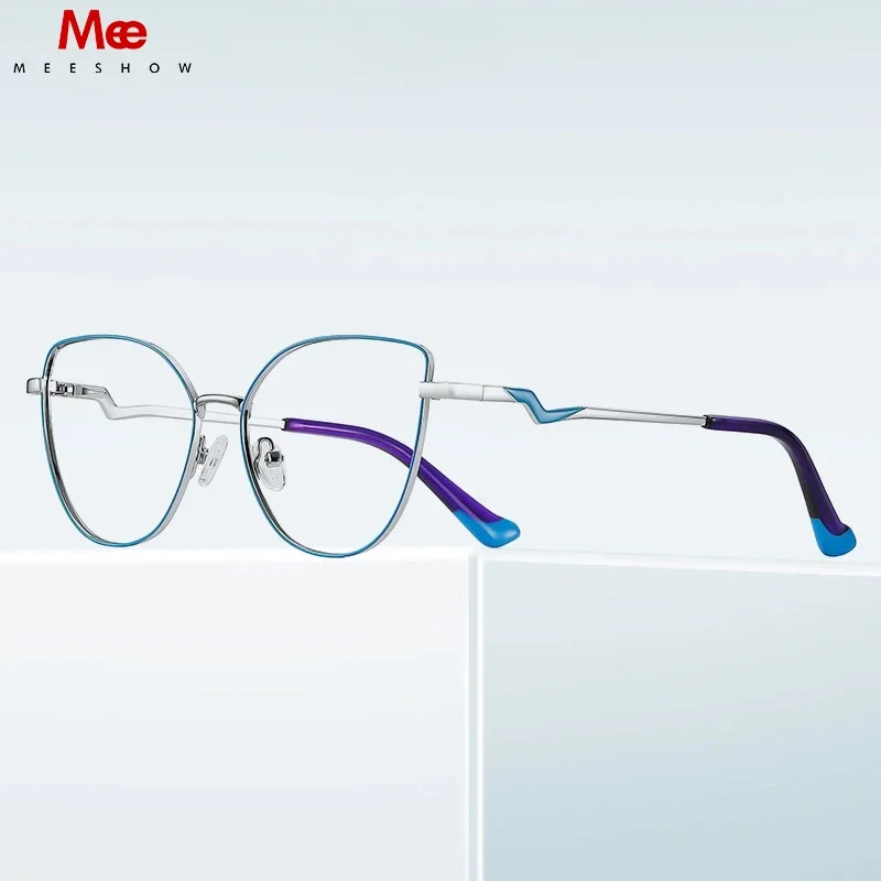 MEESHOW lunette Prescription glasses women 's TOP-grade glasses Reading Eyeglasses Europe trend myopia Blue light filter 3043