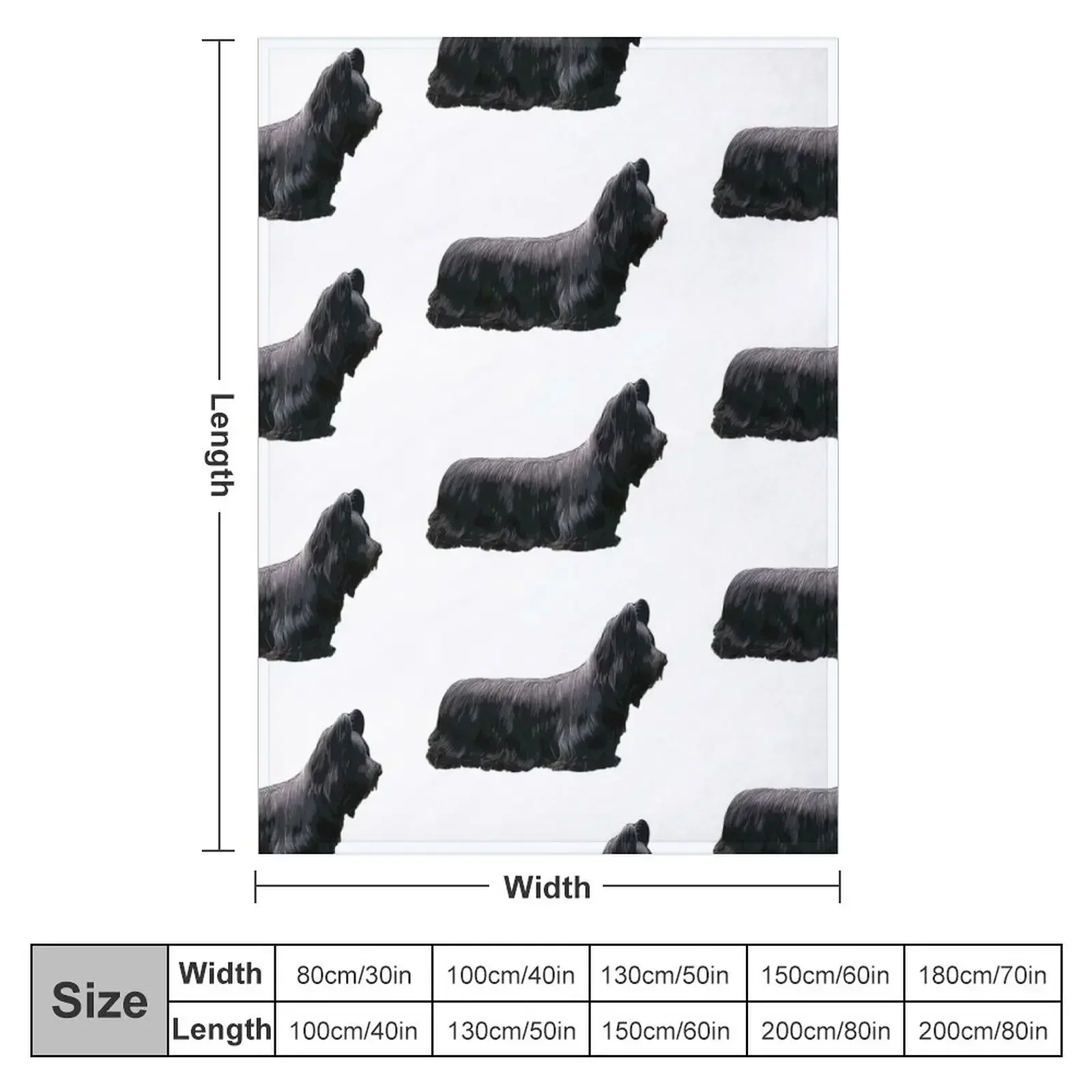 Skye Terrier Black Beauty Throw Blanket couch cozy soft plush fuzzy picnic outdoor blanket