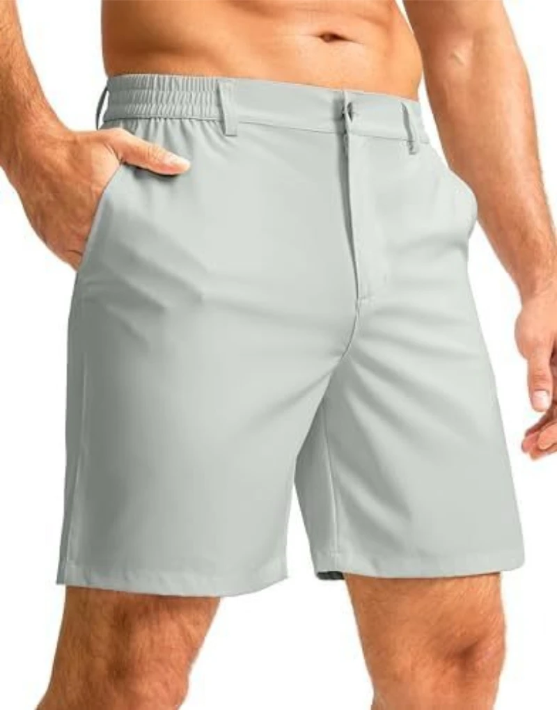 

Men's Cargo Trendy Shorts Casual Elegant Golf Pants, Suit Shorts Work Dress Shorts with Concealed-Type Side Pockets