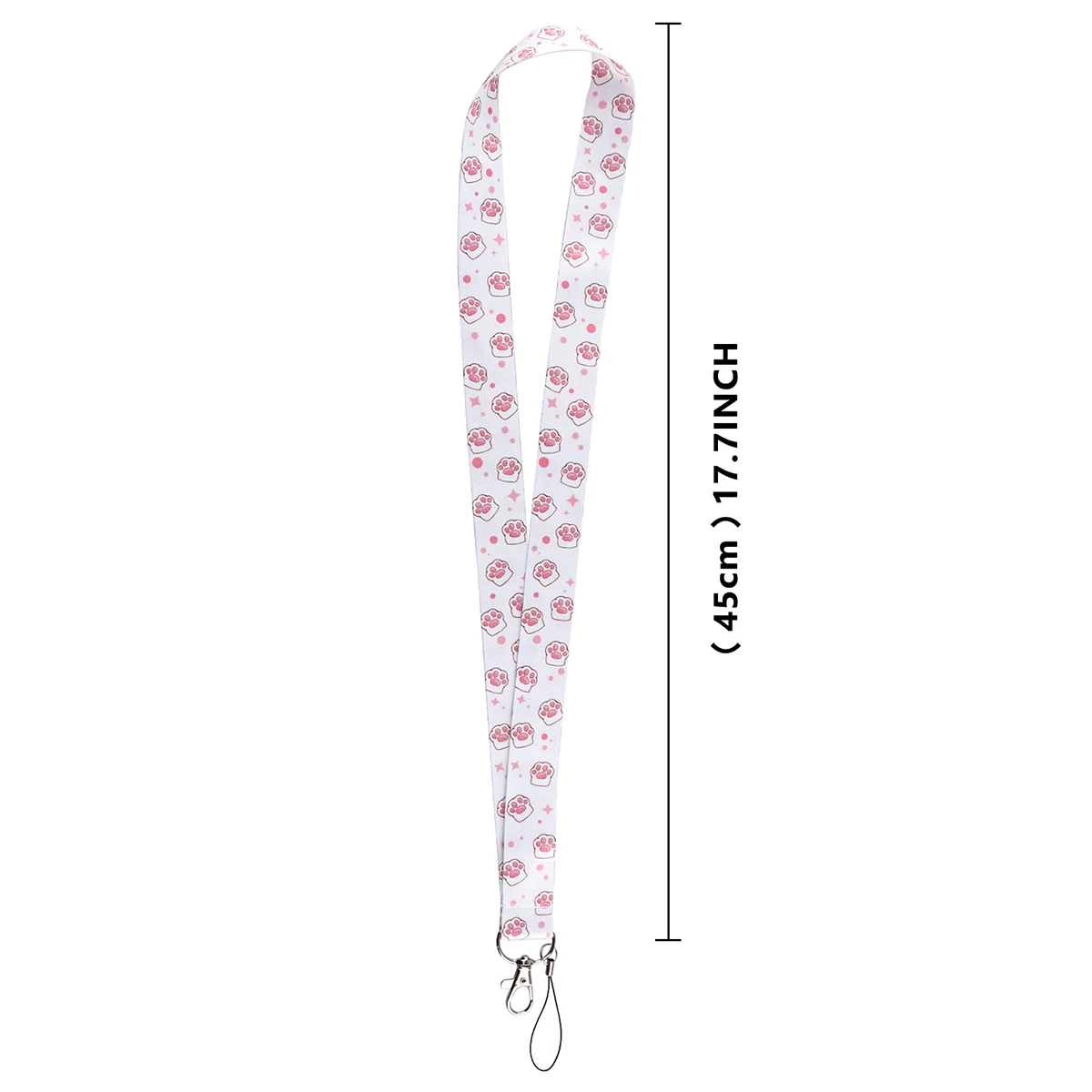 Kawaii Cat Paw cremital Holder Pink Lanyard Neck Strap portachiavi ID Card Sleeves Badge Holder Hang Rope portachiavi accessori