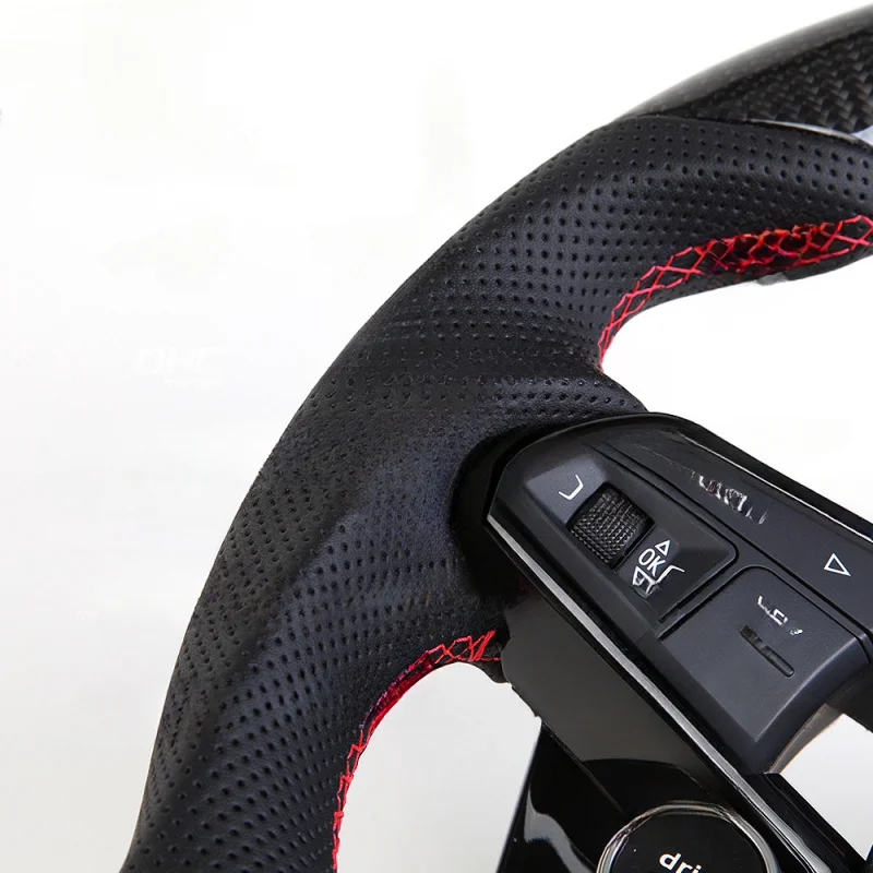 For Audi A6 S3 RS3 RS4 RS5 Carbon Fiber Steering Wheel with R8 Extended Shift Paddles