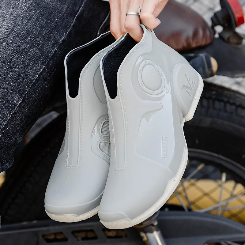 Men's High-quality Rain Shoes Summer Waterproof Non-slip Wear-resistant Rain Boots Men's Outdoor Rainy Days Fishing Water Shoes - Image 3