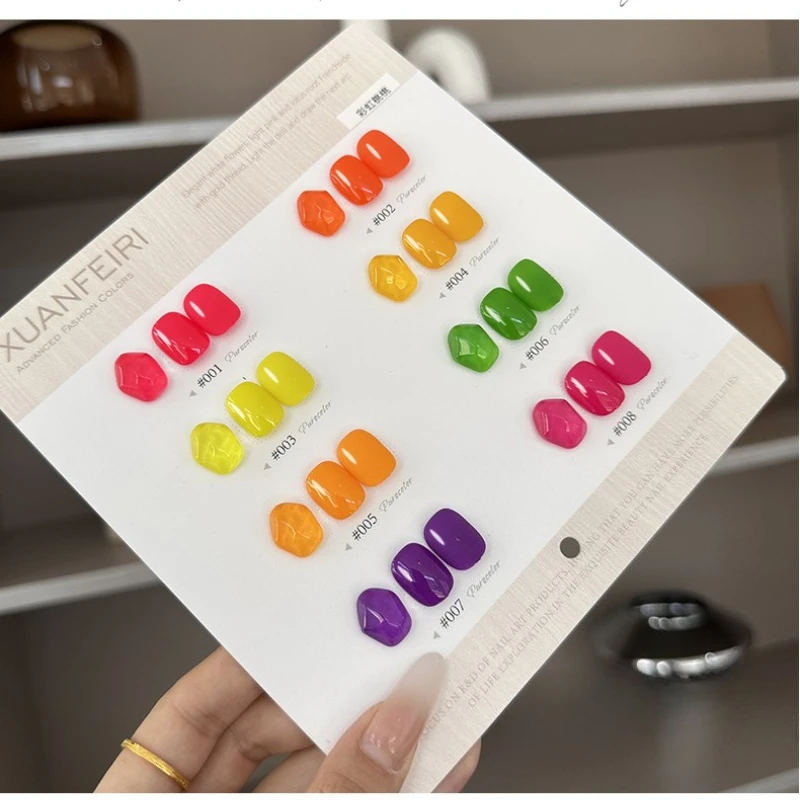 

8 Colors Macaron Solid Color Gel Nail Polish Ice Sheer White Color High Saturation UV/LED Gel Varnishes Nail Art Manicure Kit