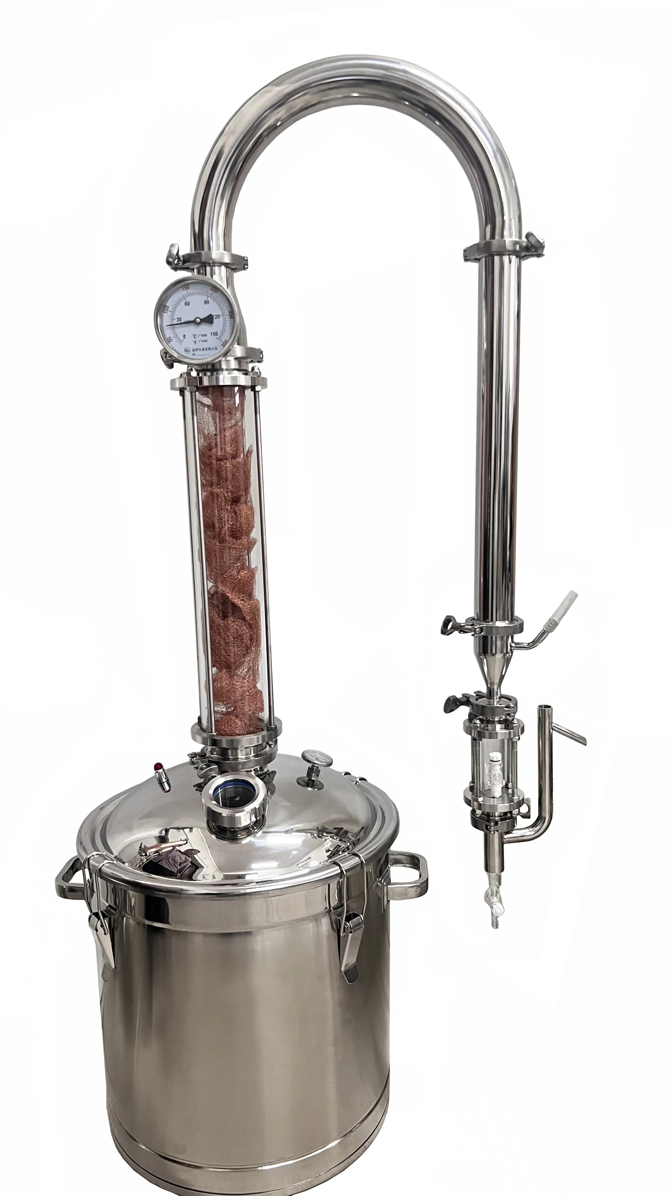 ماكينة تصنيع الزيوت العطرية توين 100 لتر، أداة تقطير الزيوت العطرية