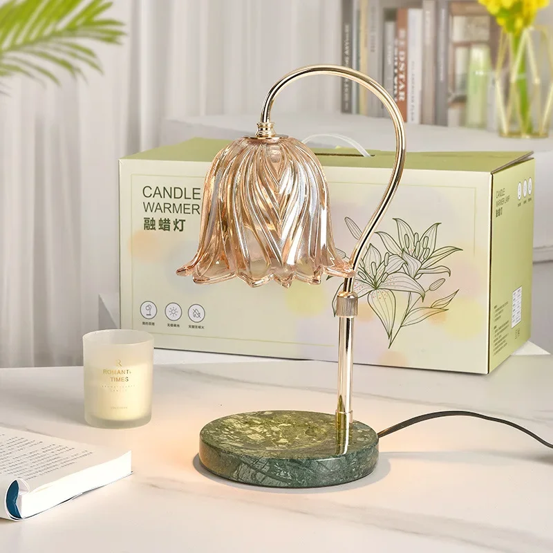 Lifting lily of the valley aromatherapy lamp, bedroom marble decorative ornament, regular temperature adjustment