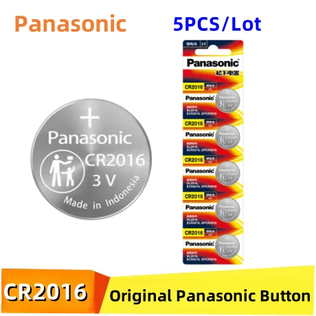 

5PCS Original Panasonic CR2016 Button Batteries LM2016 BR2016 Cell Coin Lithium Battery For Watch Electronic Calculators