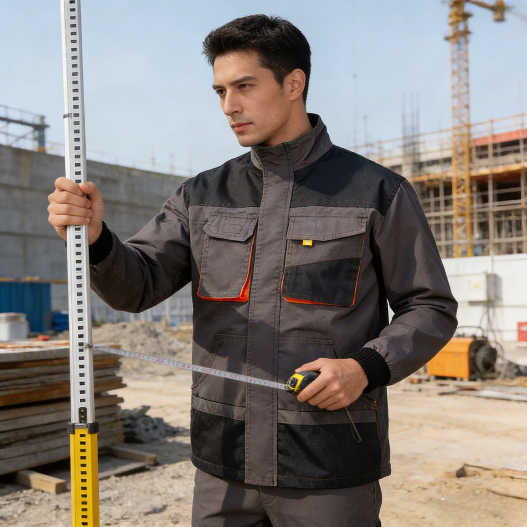 

Рабочая куртка 3D с множеством карманов, износостойкая, грязеотталкивающая, с длинными рукавами, для промышленной безопасности, для повседневной работы