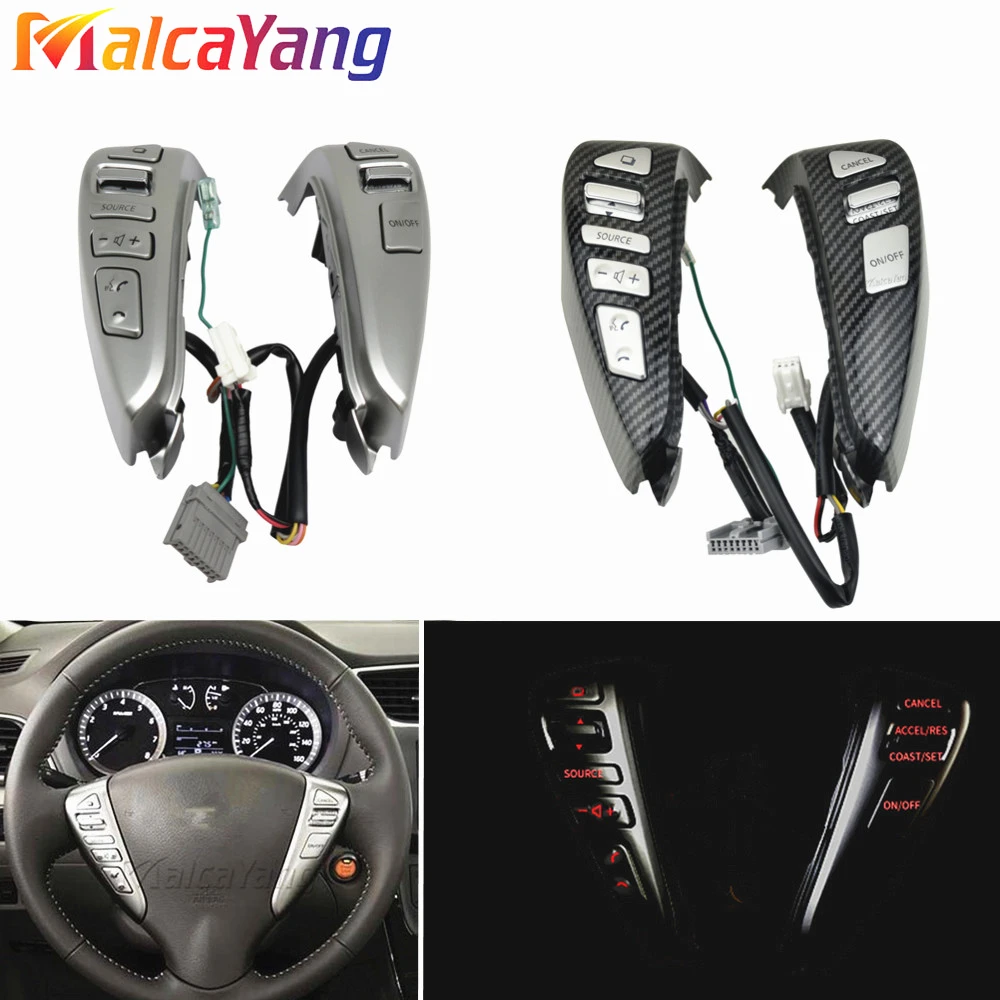 STEERING WHEEL CRUISE CONTROL BLUETOOTH SWITCH WITH CABLE for NISSAN TIIDA SENTRA SUNNY Livina ALMERA CUBE VERSA NOTE