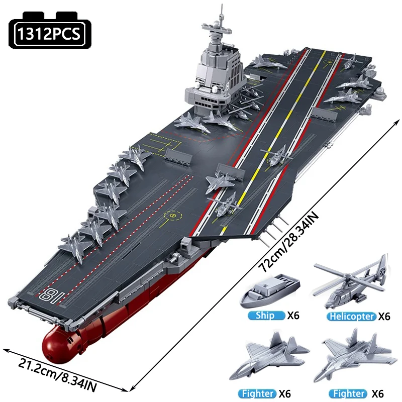 Militaire serie Fujian draagboot bouwstenen marine oorlogsschip model stenen WO2 soldaten speelgoed voor jongens verjaardagscadeau MOC