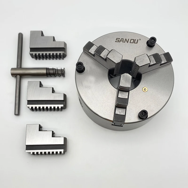 Metal Lathe Chuck 160mm Front Mount SANOU Brand 3 Jaw Self-Centering Chuck Manual Scroll Chuck