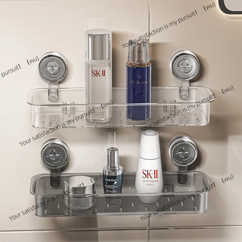 Toilet suction cup storage box Strong vacuum non-punching wall-mounted cosmetic storage Household bathroom rack