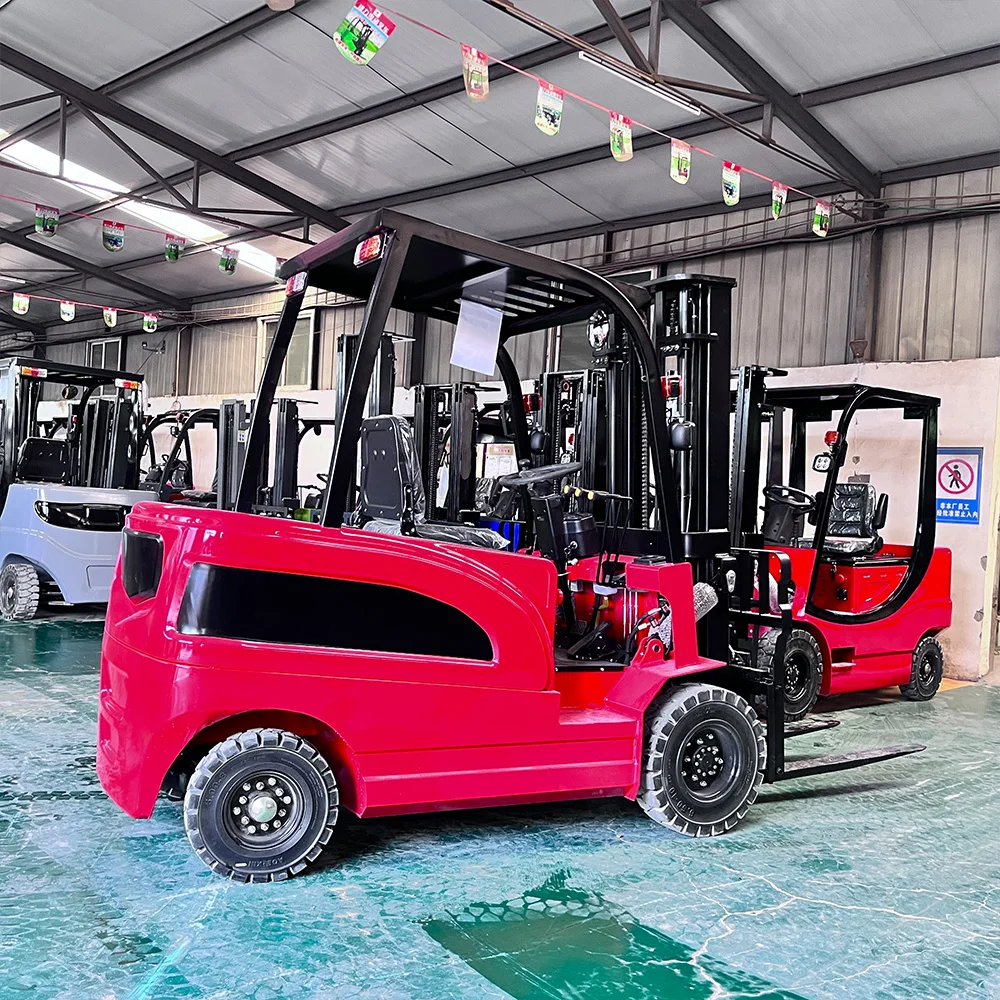 High Performance 60V AC Motor 3 Ton Electric Forklift 4 Wheel Balance Weight Forklift Maintenance Free Truck for Export