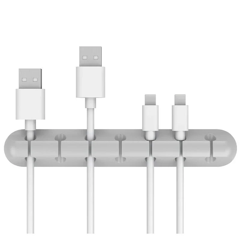 NNBILI Siliconen USB-kabelorganizer Kabelhaspel Desktop Tidy Management Clips Kabelhouder voor muis Hoofdtelefoon Draadorganizer - afbeelding 1
