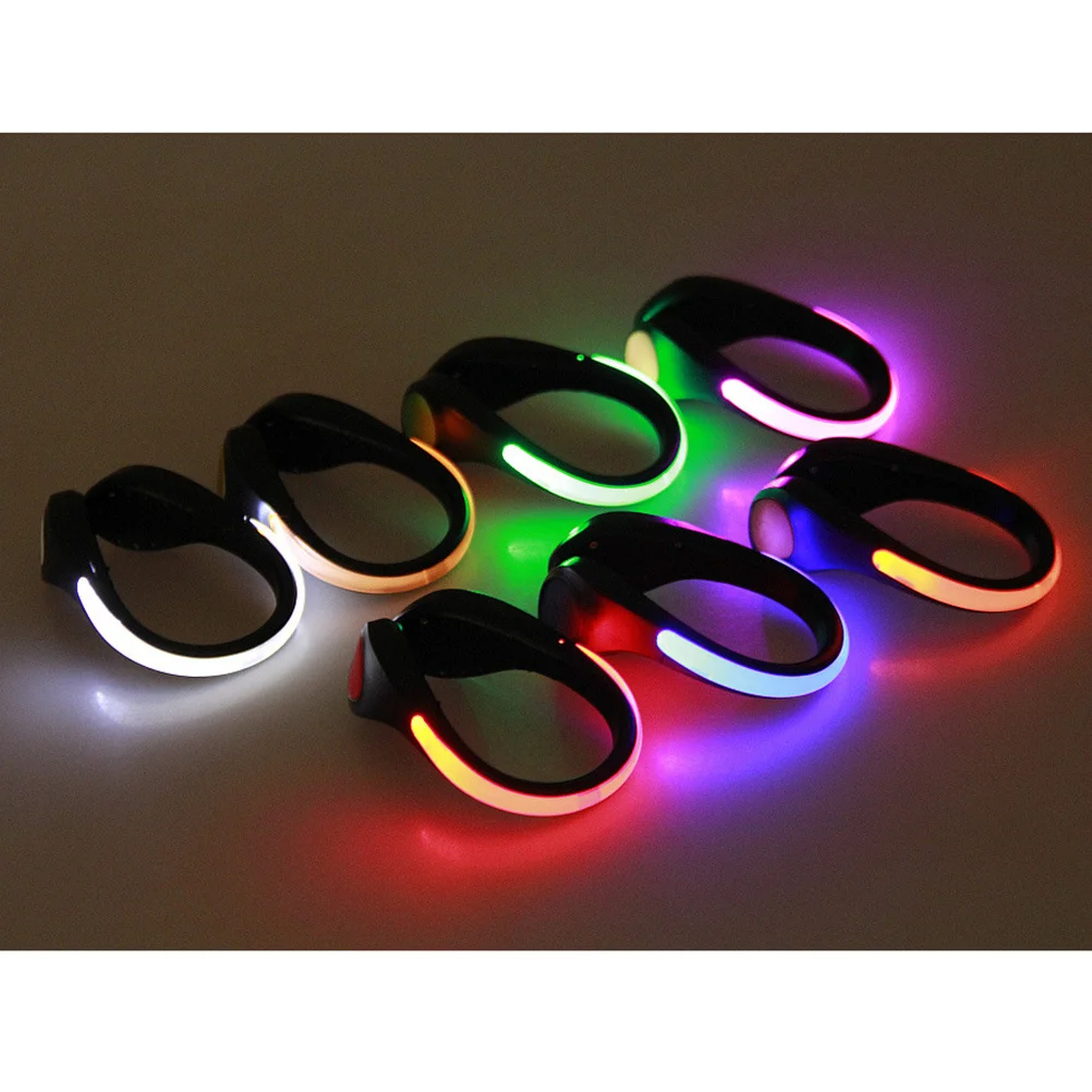 

2Pcs Glow Shoe Clips Waterproof LED Light Clip for Runners Bikers Walkers Night Visibility Gear - Green LED Shoe Clip