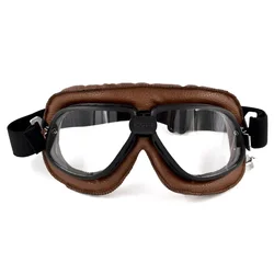 5 farben Motorrad Brille Gläser Vintage Moto Klassische Brille für ATV Bike Kupfer Helm Motocross Goggle