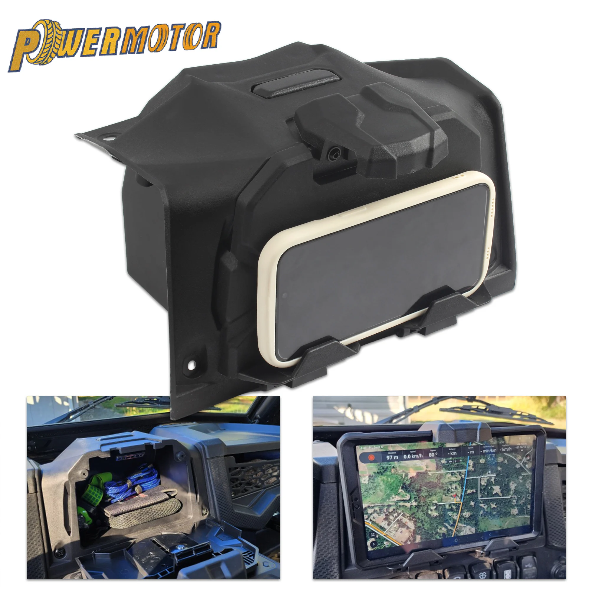 

For Polaris RZR XP 1000 ATV UTV 2022 2023 Quad Off-road Motorcycle Mount Storage Box Electronic Tablet Device Holder Accessorie