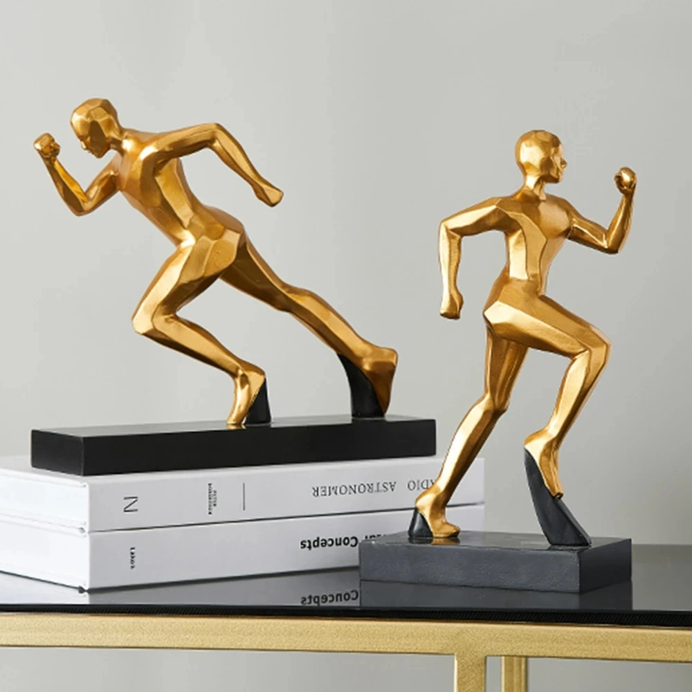 

Nordic Statue Resin Abstract Athletes Figurine Home Cabinet Decor Living Room Decoration Office Table Interior Decoration