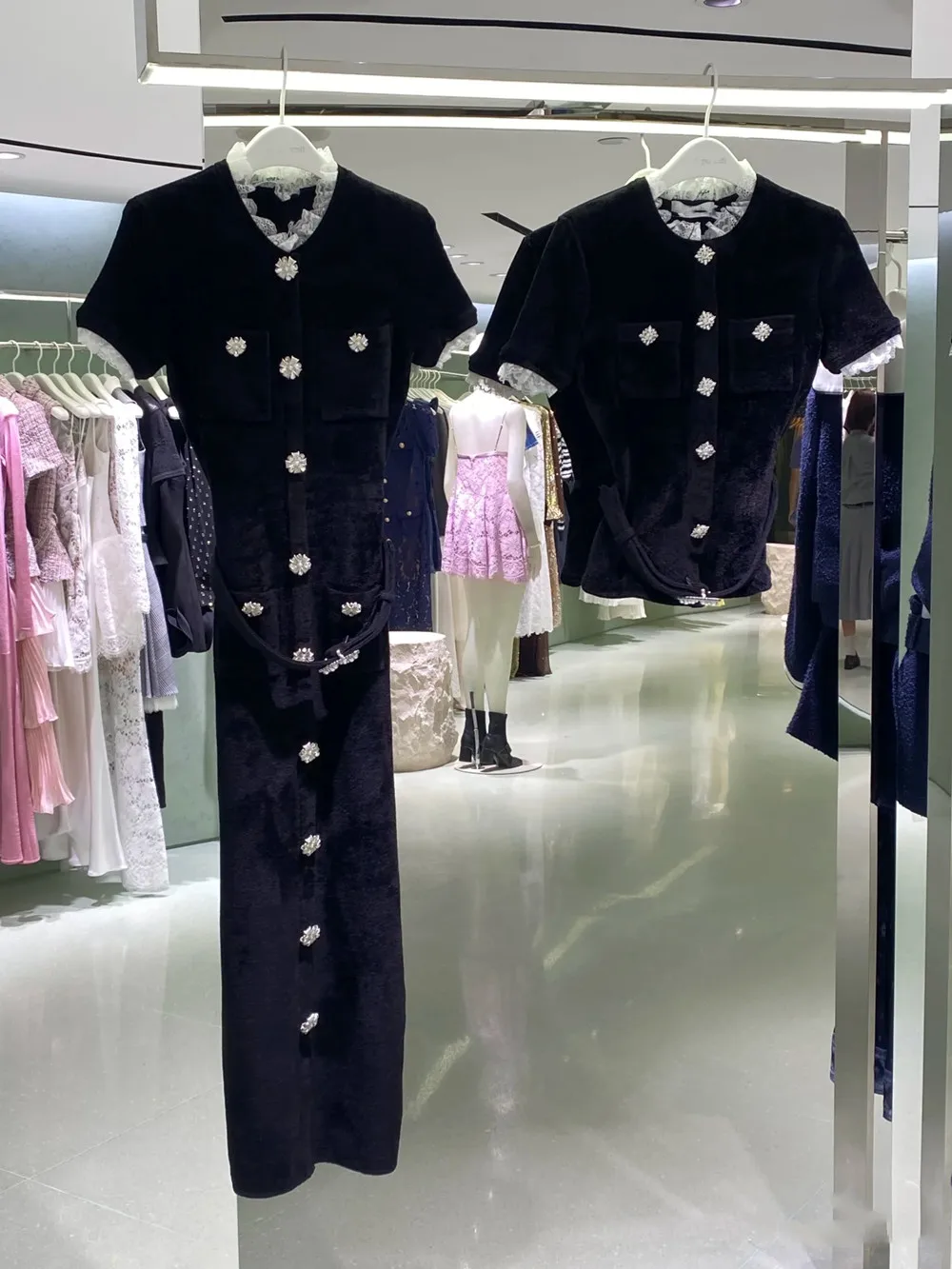 

Ele Bla Velvet ort Sve Открытый кардиган Кружевной лоскутный воротник с ромбовидным декором Облегающий женский топ Faion