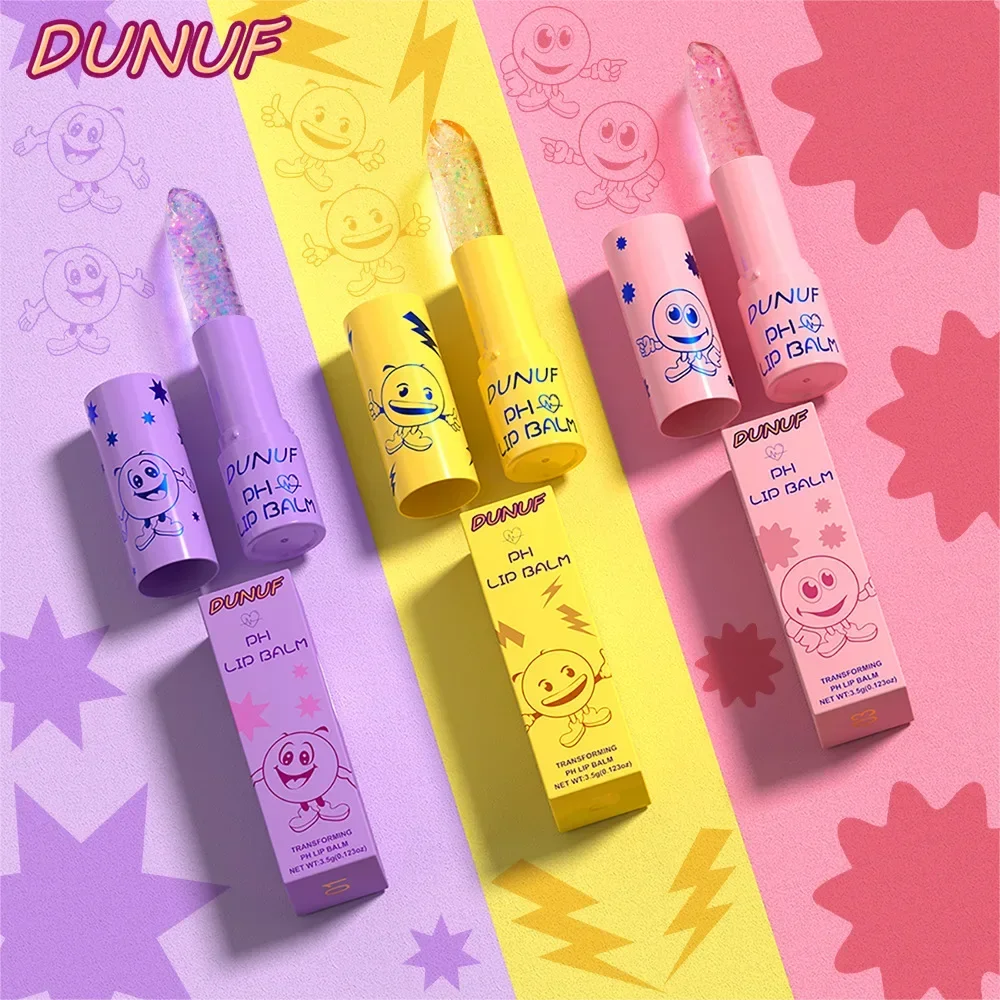 DUNUF PH-Bálsamo Hidratante Labial, Brilho Labial, Hidratante Frutado, Abacate, Longa Duração, Cuidados Lábios, Rosa Claro, Tint