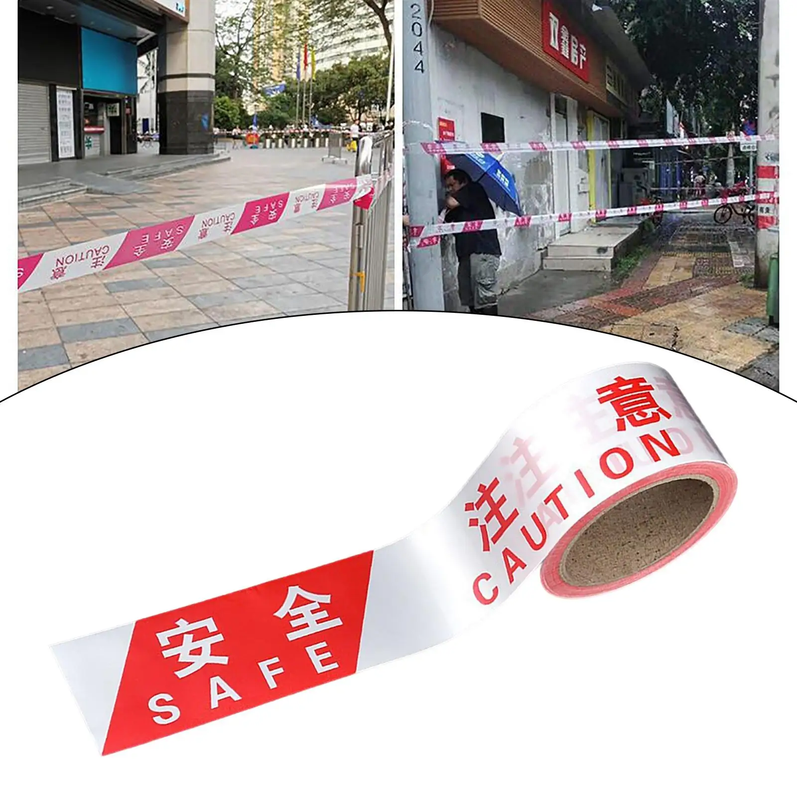 Tape, Hazard Warning Tape, 328ft Line Waterproof Tear Resistant for Use Danger Zones Workplace