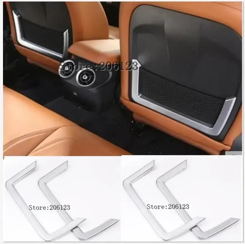 Car Accessories Set of 2pcs For Alfa Romeo Giulia 2017 2018 2019 2020 ABS Chrome Seat Back Frame Cover Trim Auto Parts