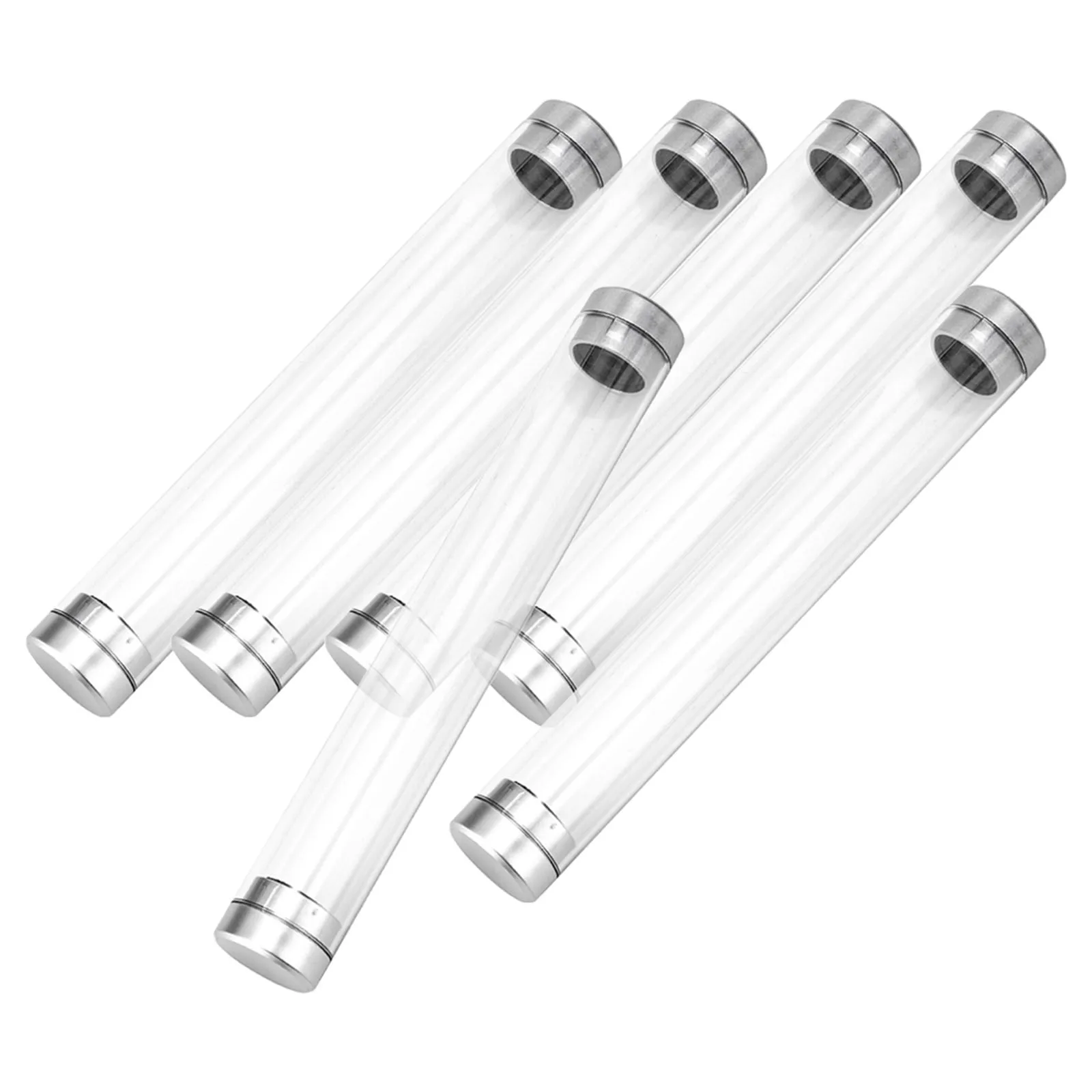 

6Pcs Transparent Pencil Case Clear Pen Storage Box Acrylic Display Tube Shock Resistant for Pens Pencils Gift Packaging Case