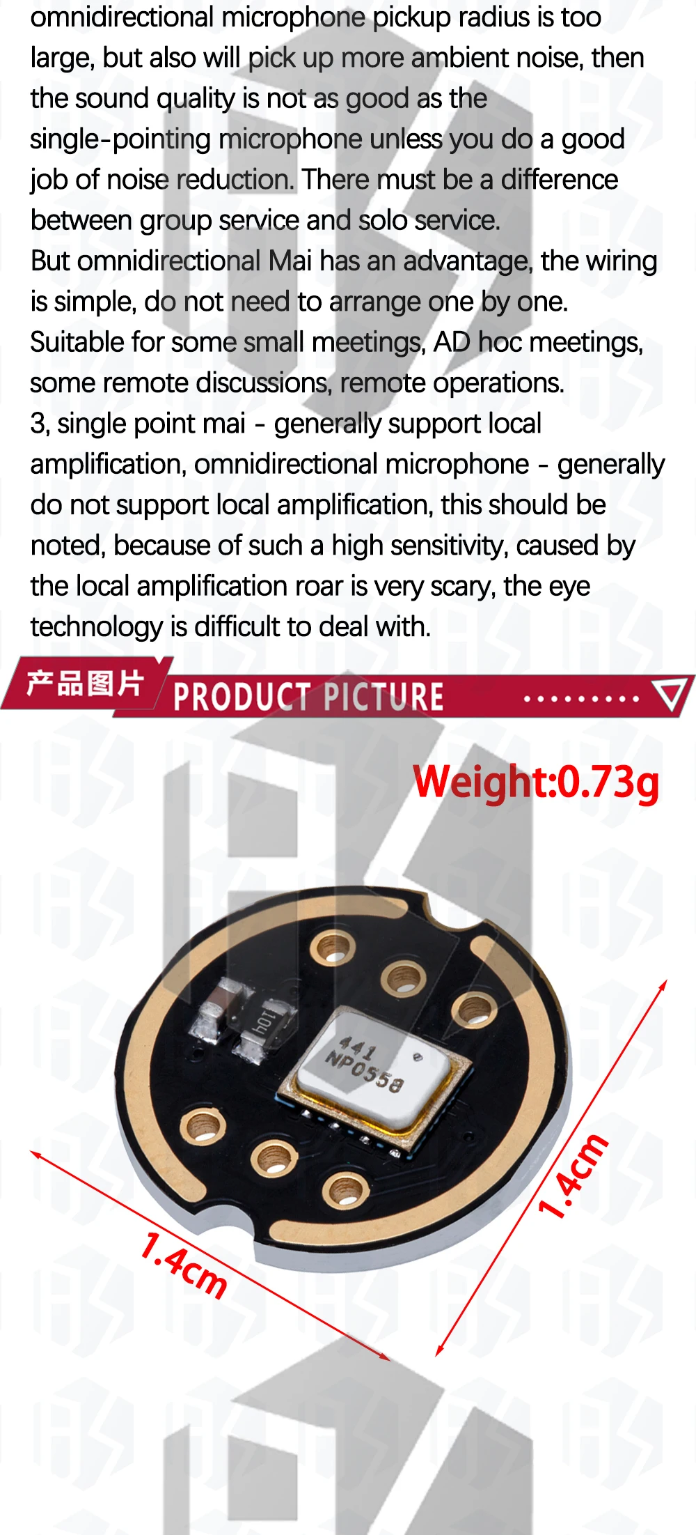 Omnidirektionales Mikrofonmodul I2S-Schnittstelle INMP441 MEMS Hohe Präzision Niedriger Stromverbrauch Ultra-Kompakte Bauweise für ESP32 – Detail 6