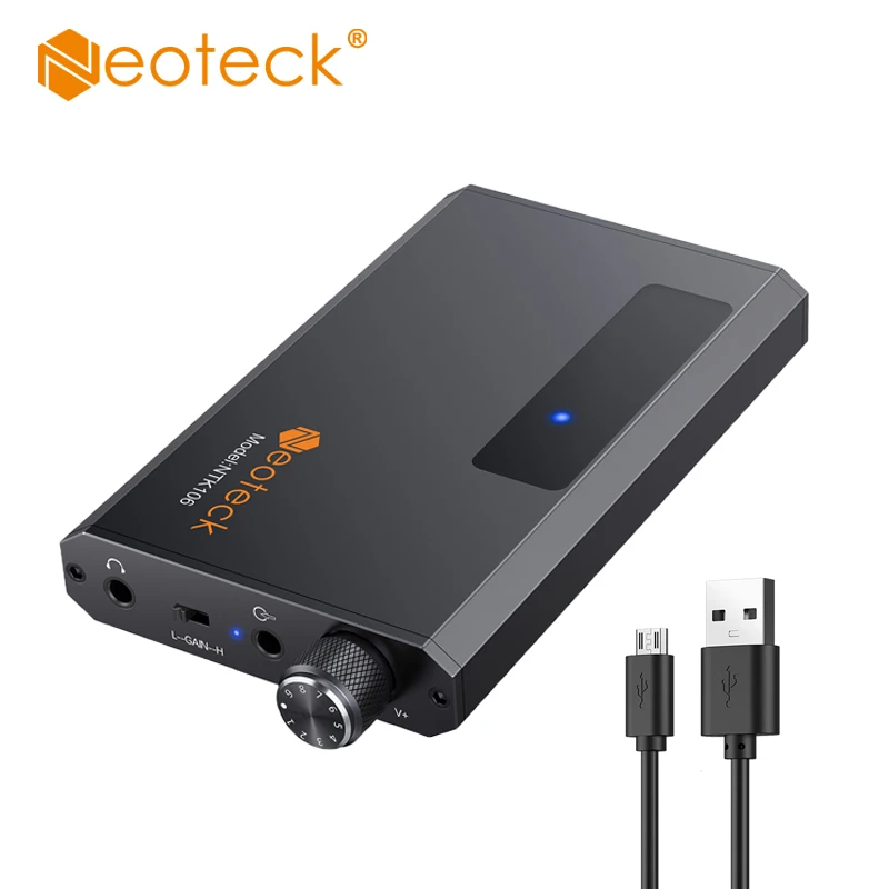 Neoteck 16-150Ω Earphone Amplifier HiFi Headphone Amplifier Bluetooth-Compatible 5.0 Receiver Portable 3.5mm Audio Earphone Amp