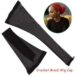 1Pcs Ultra Stretch Dreadlock Tube Sleeve For Box Braids Mesh Sleeve For Crochet Hair Dreadlocks Drawstring Hairstyle Tools