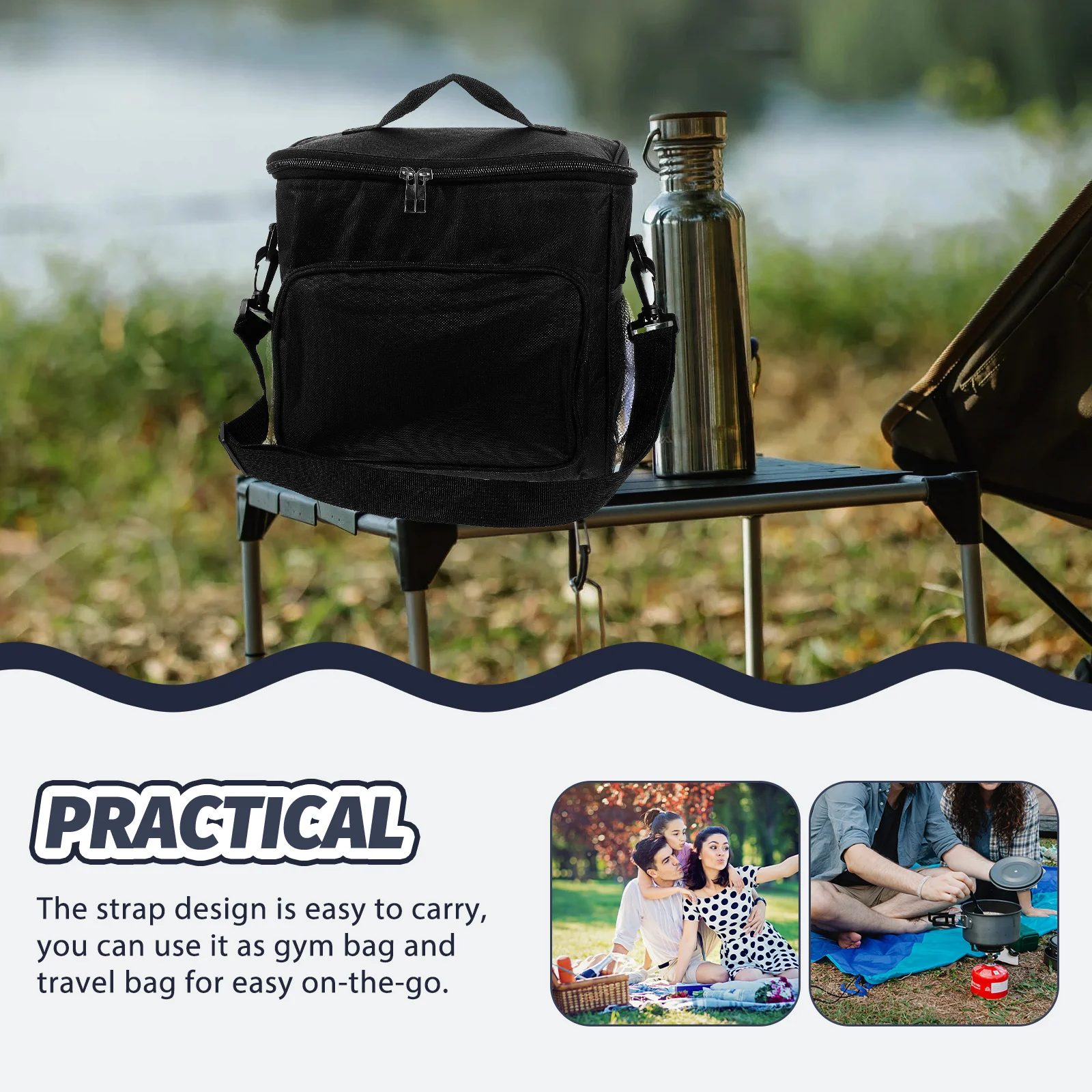 

Large Capacity Insulated Heat Preservation Bag Portable Lunch Folding Cooler Bag Oxford Cloth Outdoor Bento Food Storage