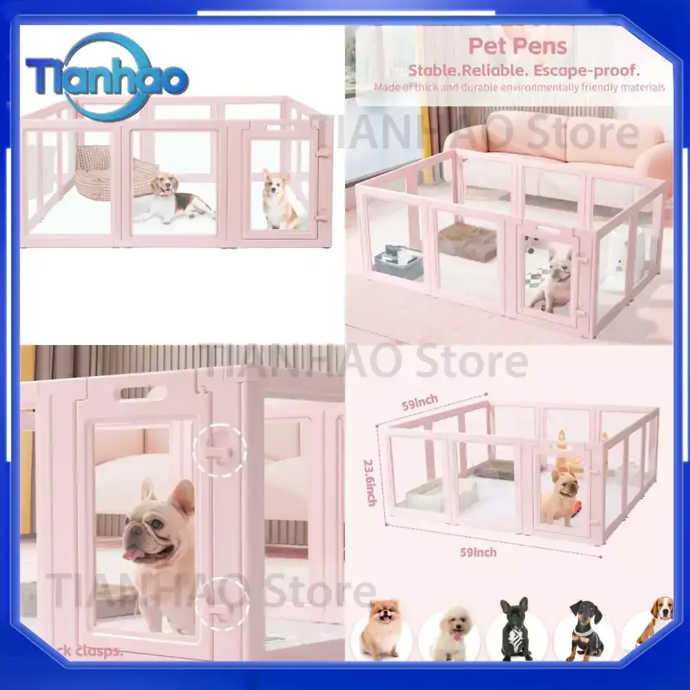 Pet Playpen for Small Dogs 60 cm Height Portable Foldable Fence for Amazon Best Seller