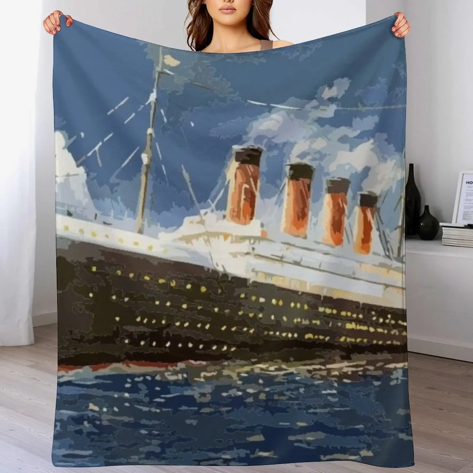 The most popular ship of all times, Titanic. Throw Blanket Lightweight Cozy Blanket for Bed Sofa