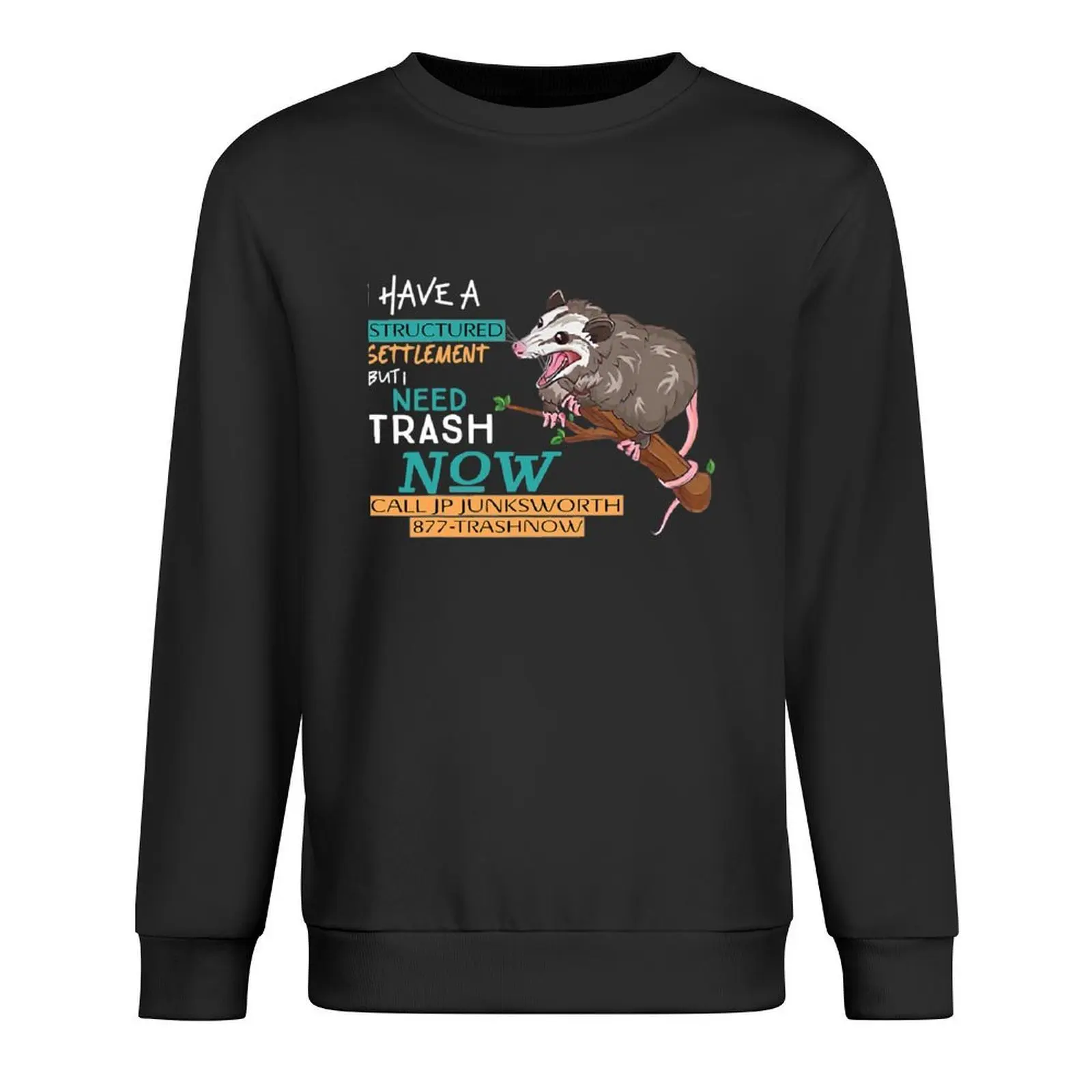 

I Have A Structured Settlement But I Need Trash Now Funny Pullover mens clothes autumn mens designer clothes men's sweatshirts