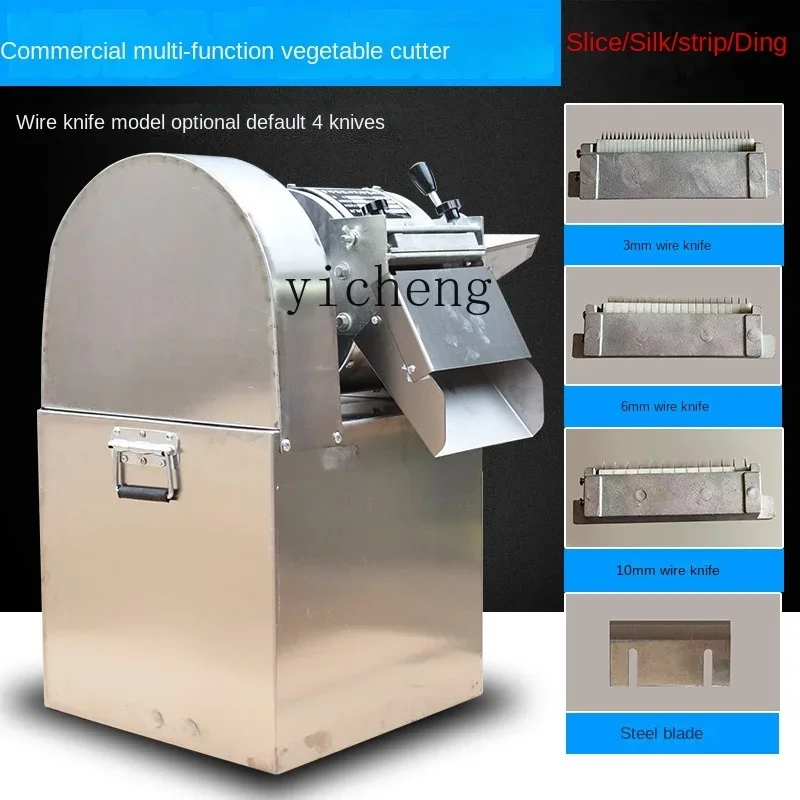 Tqh Electric Vegetable Cutter Sweet Potato Potato Slicer Ginger Hawthorn Slicer Multifunctional Bar Cutting Machine