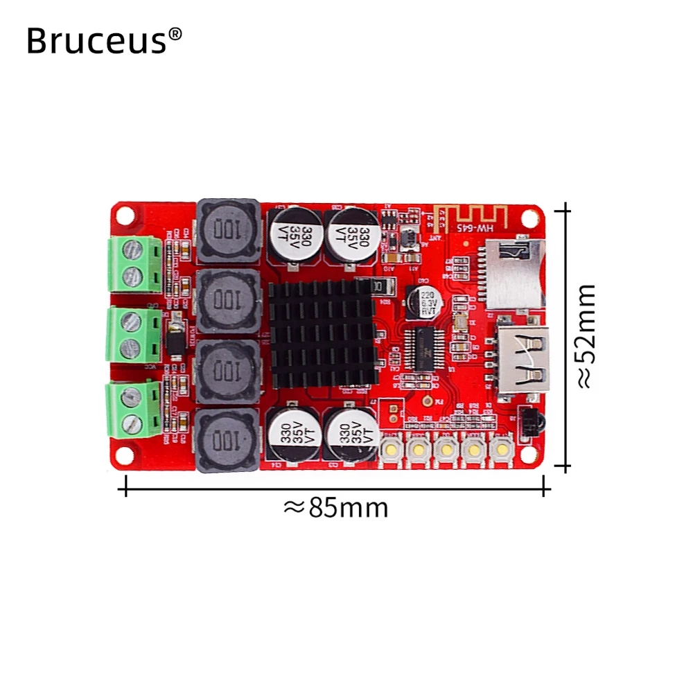 TPA3116 2*50W Bluetooth Receiver Amplifier Digital USB Flash Drive TF Decoding Remote 2X50W Amplificador  Audio Board