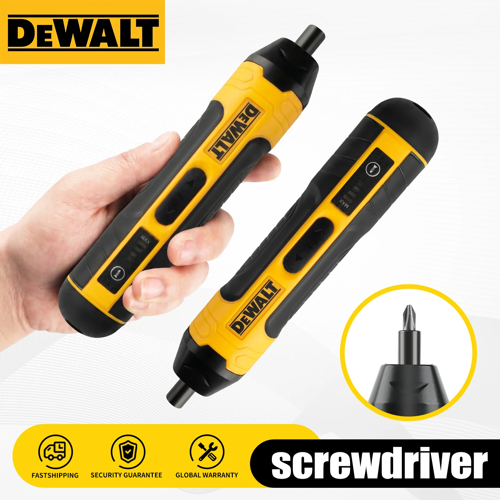 

DEWALT 3.6V Cordless Electric Screwdriver 5N.m Torque 1/4" Hex Chuck 1300mAh Li-ion Battery Rechargeable For Home DIY Repair