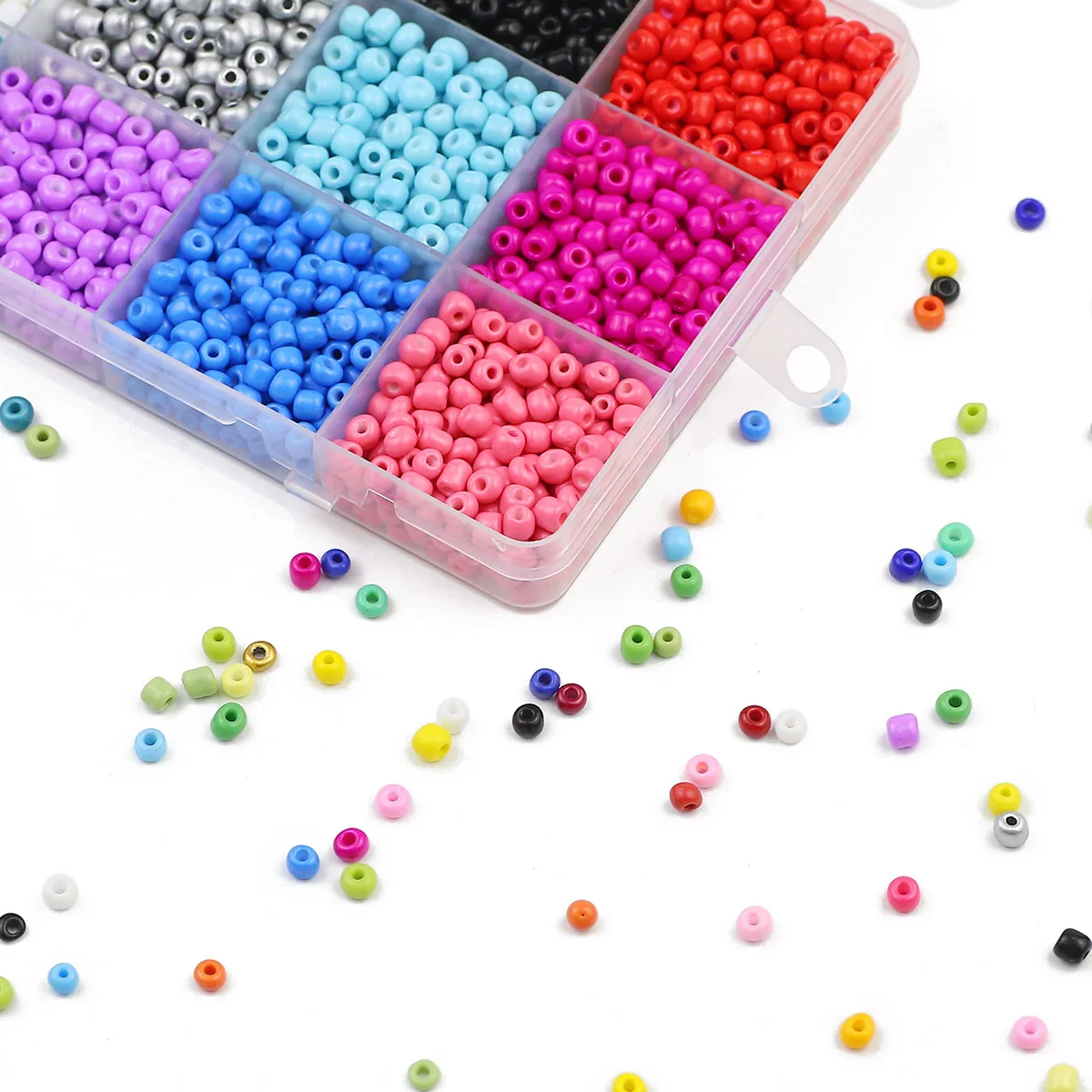 15 Color Multi-Size Transparent Seedbeads Kit Glass Spacer Loose Rice Beads For Jewelry DIY Bracelet Necklace Accessorie 2/3/4mm