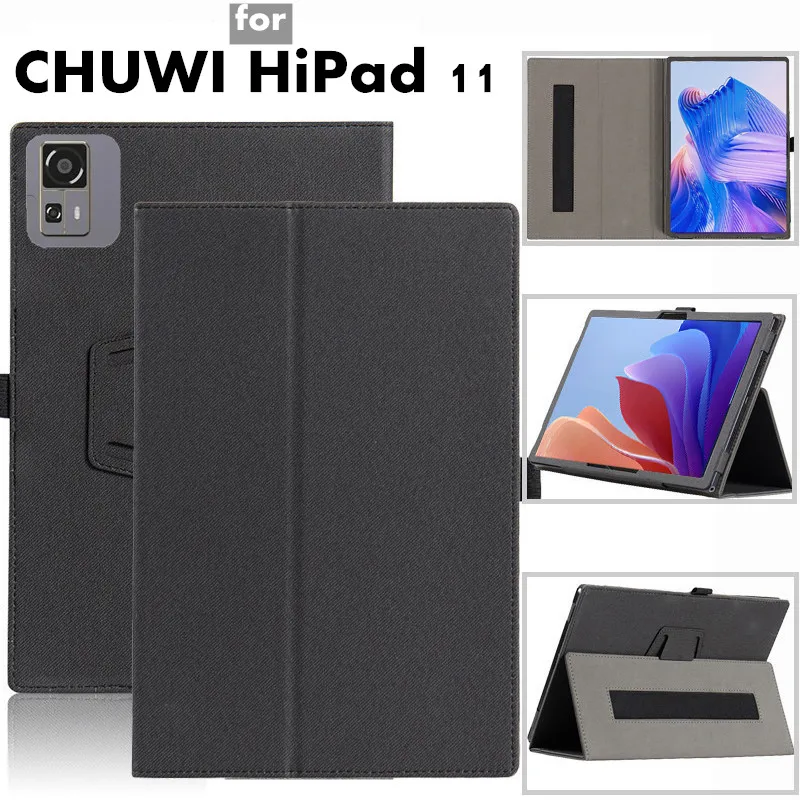 for Chuwi HiPad 11 Tablet 10.95 Inch Cover Flip Magentic Foldable Leather Stand Full Body Protective Case With Hand Holder