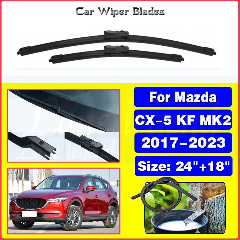 

2x Front Windshield Wiper Blades For Mazda CX-5 CX5 CX 5 KF MK2 2017-2023 2018 2019 2020 2021 2022 Windscreen Window Accessories