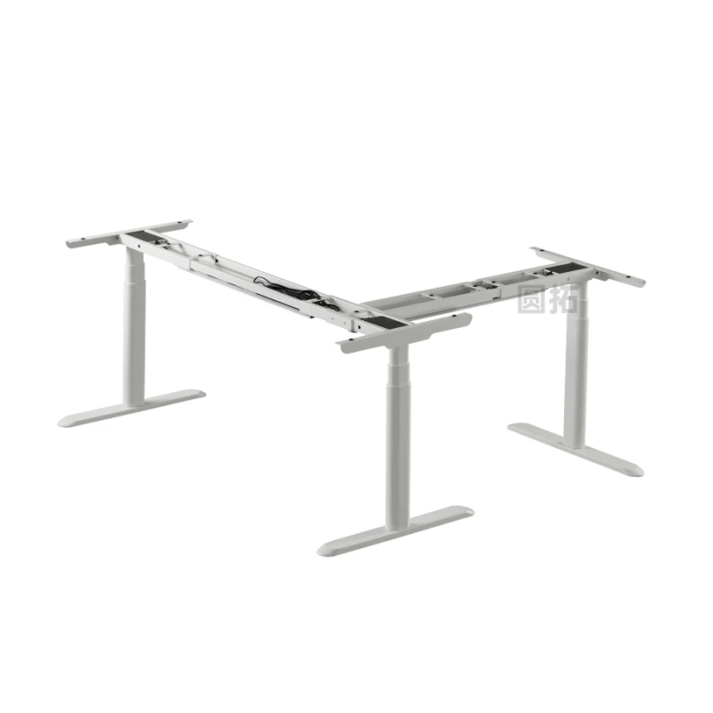 

Round extension corner electric lifting table Oval three motor lifting table Standing intelligent computer table Lifting office