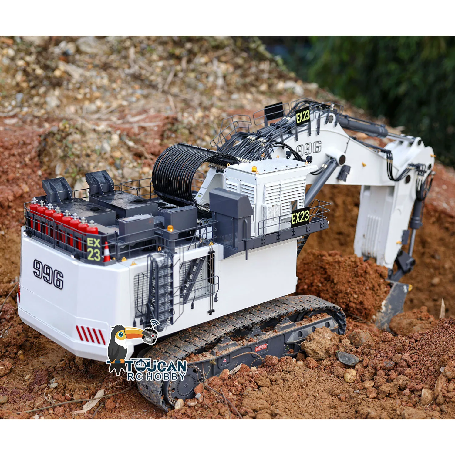 996 RC Excavator Giant Mine Digger Hydraulic 1/20 Scale High Simulation Remote Control Metal Heavy Duty Machine Model TH20521