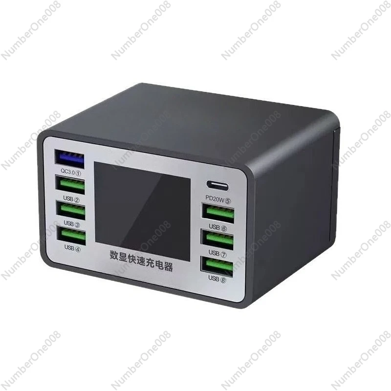 

Многопортовое зарядное устройство, пористая быстрая зарядка мобильного телефона, планшетного компьютера, зарядная станция, интеллектуальная зарядная станция с цифровым дисплеем