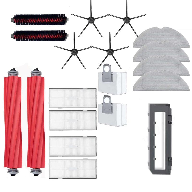 Hauptbürste, Seitenbürste, Mopp, HEPA-Filter, Staubbeutel, Reinigungsrollbürste für Roborock S7 Maxv Ultra S7 Pro Ultra Roboterstaubsauger Zubehör
