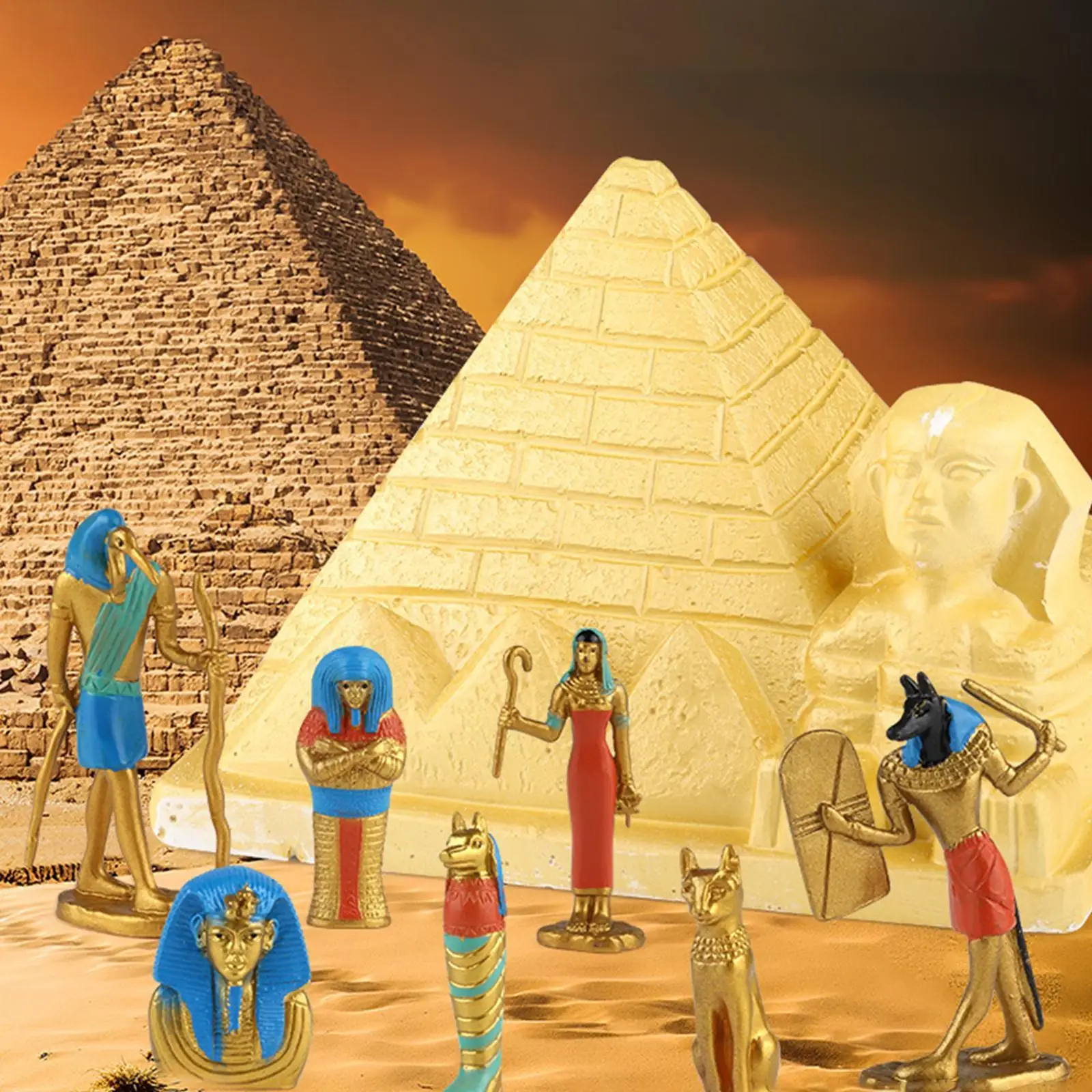 

Pyramid Digging Excavation Kits Educational with 10 Figurines Science Toy School