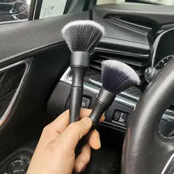 2PCS Car Detailing Brush Super Soft Auto Interior Detail Brush Synthetic Bristles Car Dash Duster Brush Accessories