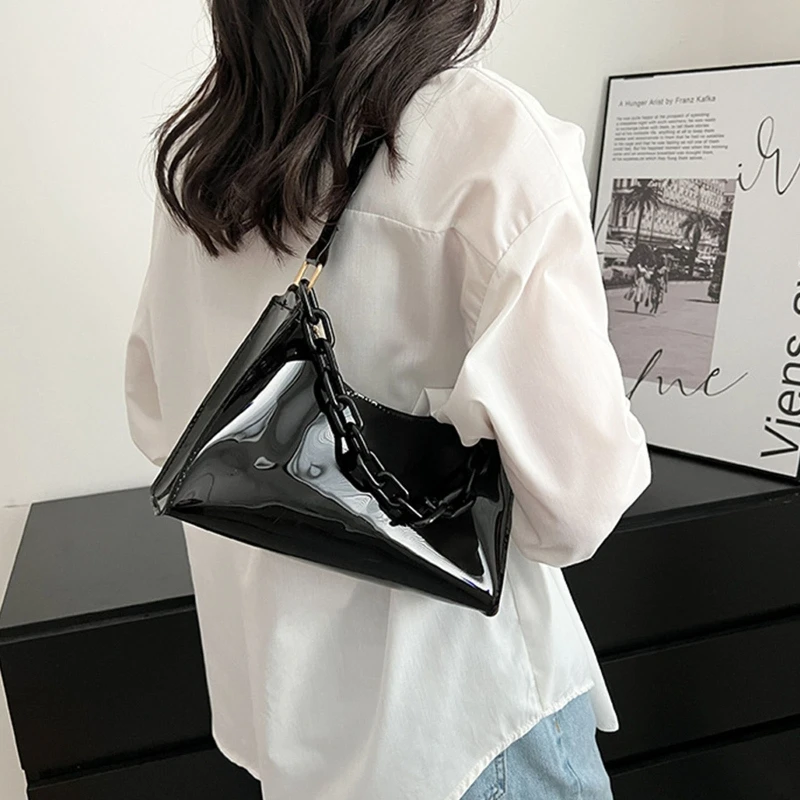 Fashion Ladies Jelly Bags PVC Clear Bag Underarm Bags Casual Women Summer Handbags Purse