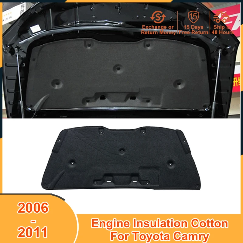 2006-2011 Engine Heat Sound Insulation Cotton Pad for Toyota Camry 2006 2007 2008 2009 2010 2011 Accessories Soundproof Cover