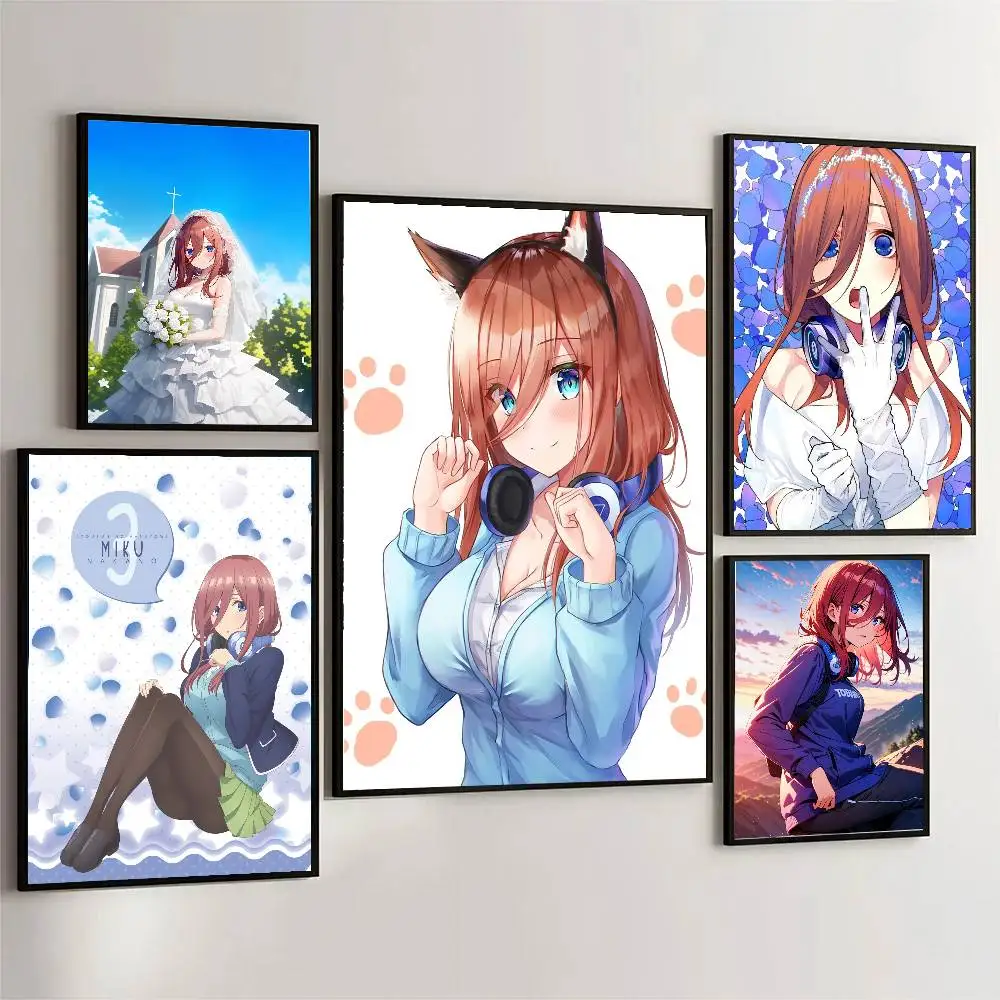 Nakano Miku Animation Five Sisters Poster Wall Art Home Decor Room Decor Digital Painting Living Room Restaurant Kitchen Art
