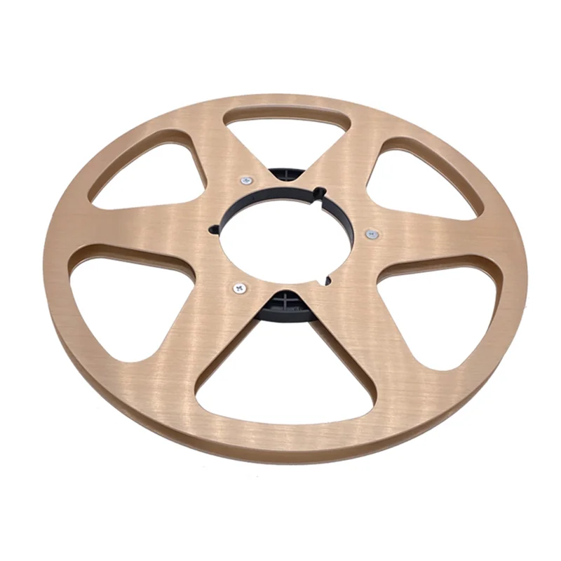 altamente-raccomandato-1-pz-nuovo-audio-analogico-105-pollici-x-1⁄4-pollici-bobina-di-nastro-metallico-nab-hub-open-reel-oro