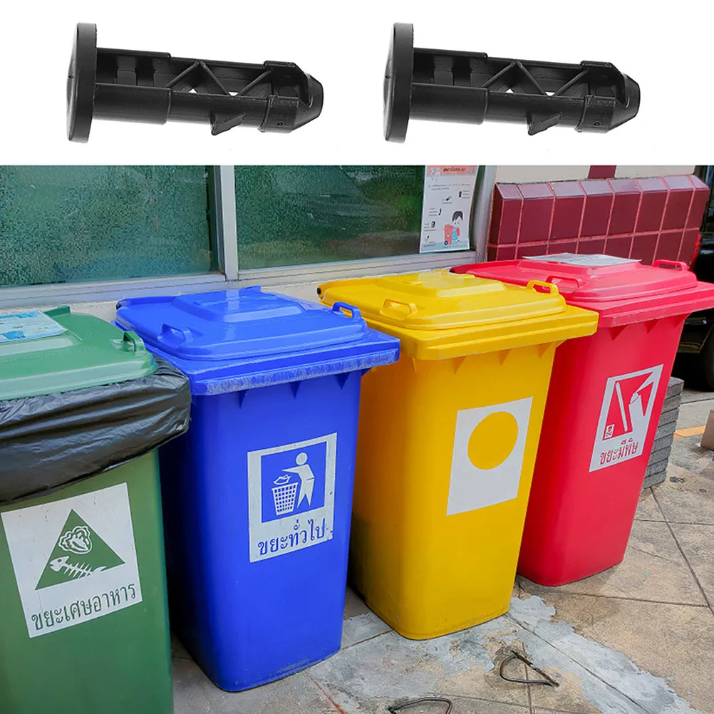 4Pcs Weather Resistant Wheeled Bin Lid Hinge Pins Sturdy Plastic Trash Can Latch Replacement Parts for Outdoor Commercial